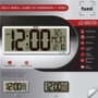 SAMI Reloj Sami LCD Blanco XXXL sobremesa/pared
