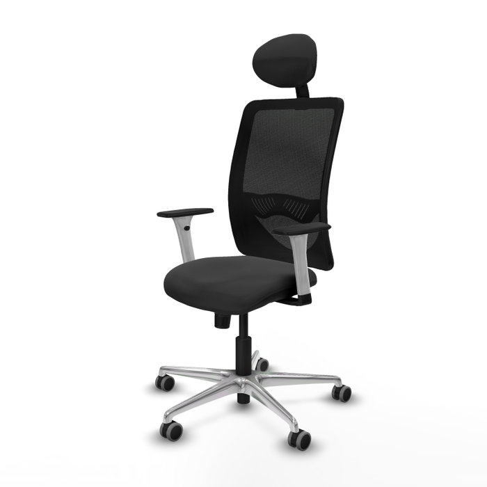 PIQUERAS Y CRESPO Silla de oficina Zulema con mecanismo Sincro, Gris oscuro y Negro PIQUERAS Y CRESPO Silla de oficina Zulema con mecanismo Sincro, Gris oscuro y Negro