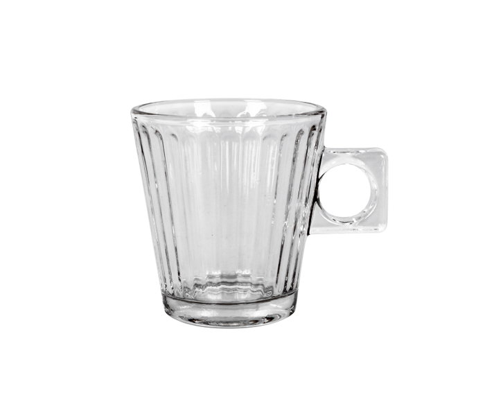 La Mediterranea Set de 3 Tazas de Café 8 cl Lima Lineal