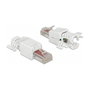 DeLOCK 86416 Conector RJ45 Cat.6 UTP Blanco (2 piezas)