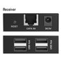 Digitus DA-73120 Extensor USB 2.0 con 4 puertos USB-A, 150 m, Negro