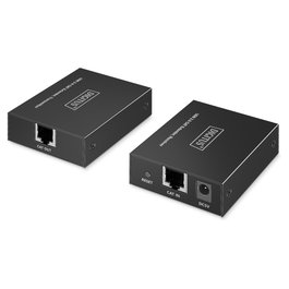 Digitus DA-73120 Extensor USB 2.0 con 4 puertos USB-A, 150 m, Negro