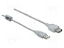 DeLOCK Cable de extensión USB 2.0 Tipo-A Macho a Tipo-A Hembra, 0,5 m, transparente
