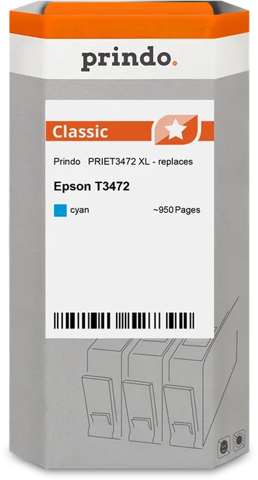 Prindo Cartucho de tinta cian PRIET3472 Classic XL Prindo Cartucho de tinta cian PRIET3472 Classic XL