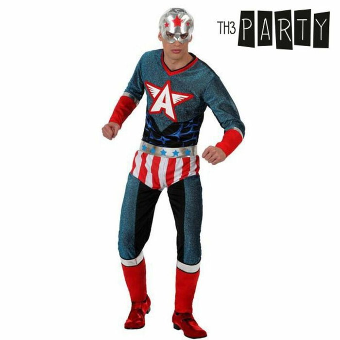 Disfraz de Superhéroe de Cómics Americano para Hombre Adulto - Conjunto de 8 Piezas - Talla XL