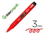 Liderpapel Rotulador Acrylic Base Agua para Todo Tipo de Superficie, Punta Redonda 3 mm, Rojo