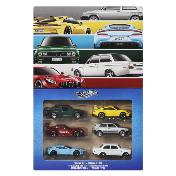 Hot Wheels JLB25 Multipack Coches de Juguete Estilo Europeo