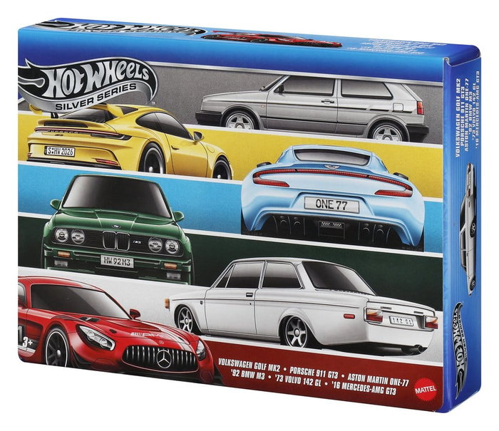Hot Wheels Silver Series Pack de 6 Vehículos Die-Cast 1/64 Euro Style