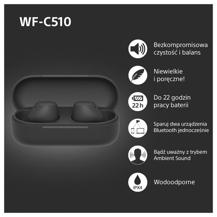 Sony WF-C510 Auriculares TWS Negro Sony WF-C510 Auriculares TWS Negro
