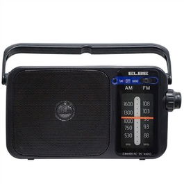 Elbe RF-942 Radio Portátil AM/FM, Sobremesa, Analógica, Conexión Red o Pilas, Toma Auriculares