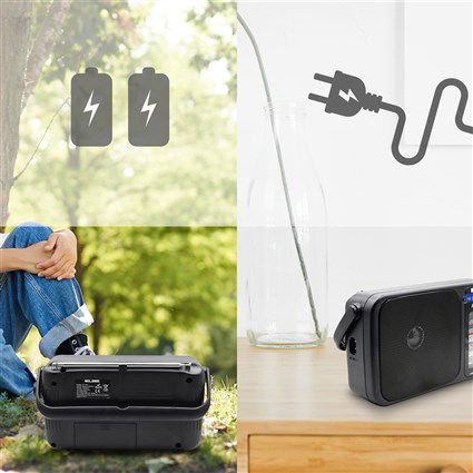 Elbe RF-942 Radio Portátil AM/FM, Sobremesa, Analógica, Conexión Red o Pilas, Toma Auriculares