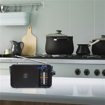 Elbe RF-942 Radio Portátil AM/FM, Sobremesa, Analógica, Conexión Red o Pilas, Toma Auriculares