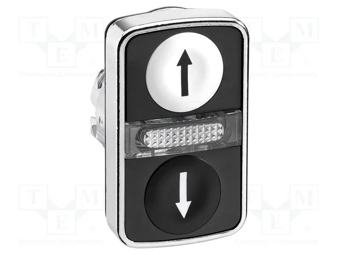 SCHNEIDER ELECTRIC Interruptor Doble 22mm Blanco/Negro SCHNEIDER ELECTRIC Interruptor Doble 22mm Blanco/Negro