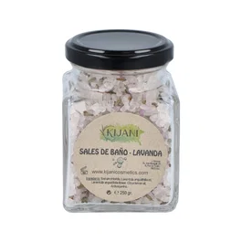 KIJANI Sales de Baño Lavanda Ecológicas 300Gr, Artesanales, Certificadas BIOINSPECTA, Relajantes