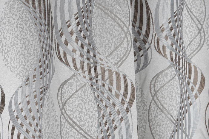 DKD Home Decor Cortina Tradicional Gris Poliester 270 x 140 cm (2 Unidades)