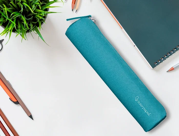 Liderpapel Estuche portatodo slim cilíndrico azul turquesa Liderpapel Estuche portatodo slim cilíndrico azul turquesa