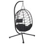 Home Deco Factory Sillón Colgante Zadar - Acero y Poliéster Impermeable, 88x60 cm, Apto para Exterior con Tratamiento UV