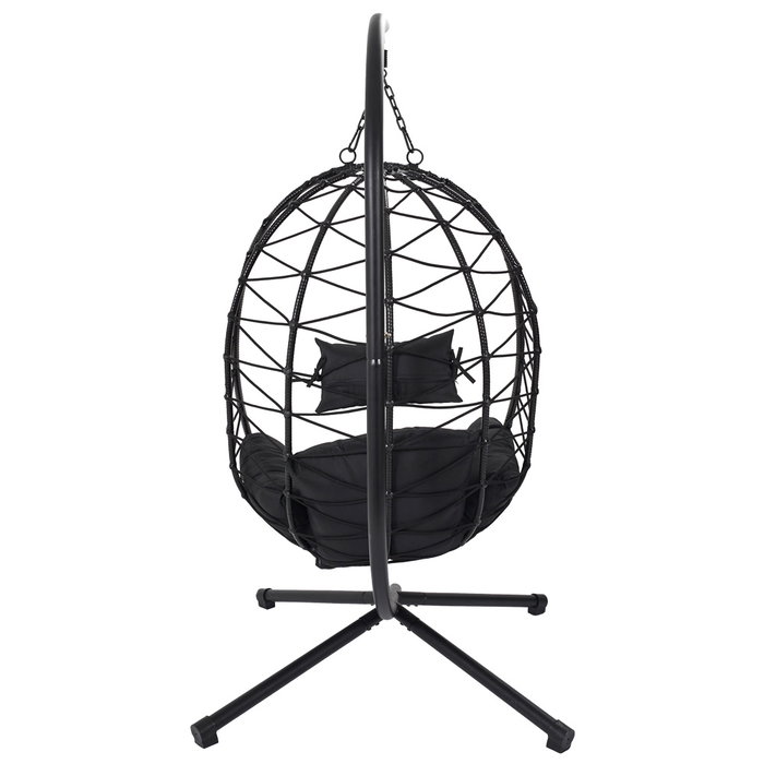 Home Deco Factory Sillón Colgante Zadar - Acero y Poliéster Impermeable, 88x60 cm, Apto para Exterior con Tratamiento UV