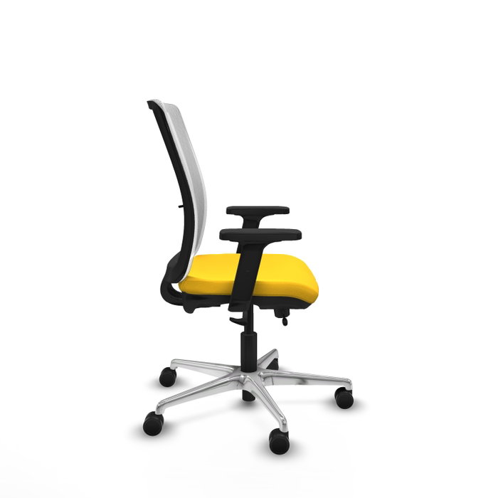 PIQUERAS Y CRESPO Silla de oficina Haches con mecanismo Sincro/Traslack, Amarillo y Blanco PIQUERAS Y CRESPO Silla de oficina Haches con mecanismo Sincro/Traslack, Amarillo y Blanco