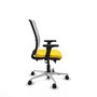 PIQUERAS Y CRESPO Silla de oficina Haches con mecanismo Sincro/Traslack, Amarillo y Blanco