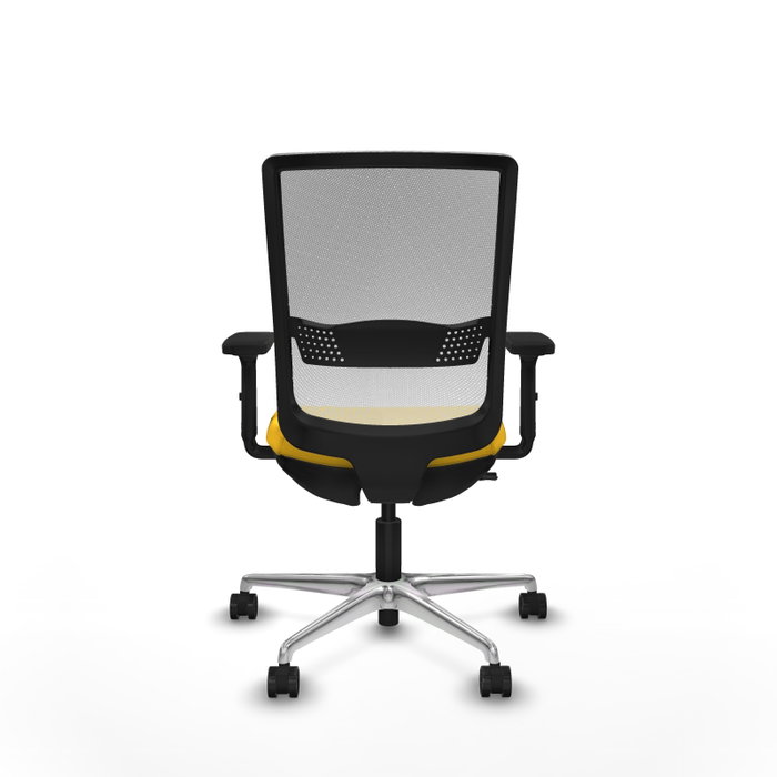 PIQUERAS Y CRESPO Silla de oficina Haches con mecanismo Sincro/Traslack, Amarillo y Blanco PIQUERAS Y CRESPO Silla de oficina Haches con mecanismo Sincro/Traslack, Amarillo y Blanco