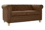 DKD Home Decor Sofá de 2 Plazas Marrón