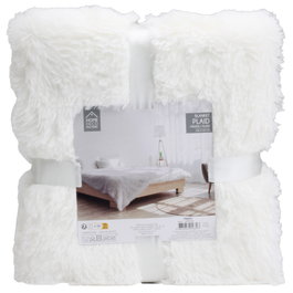 Home Deco Factory Manta Pelo Blanco 120x150 cm