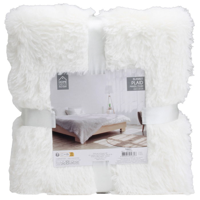 Home Deco Factory Manta Pelo Blanco 120x150 cm Home Deco Factory Manta Pelo Blanco 120x150 cm