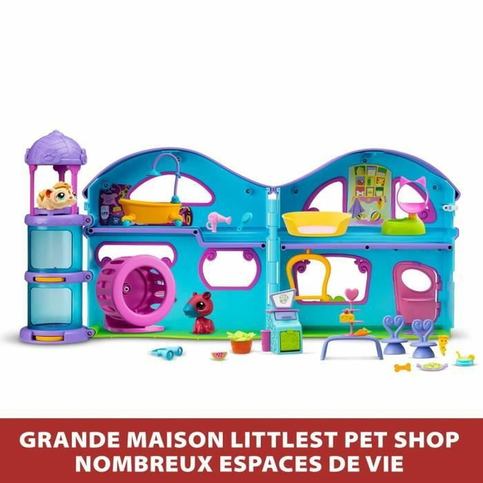 Bandai Littlest Pet Shop The Big House con 3 mascotas e inclusión exclusiva