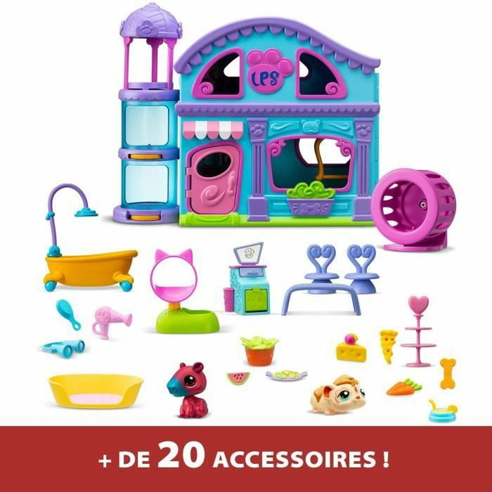 Bandai Littlest Pet Shop The Big House con 3 mascotas e inclusión exclusiva