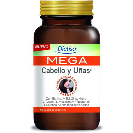 DIETISA MEGA CABELLO Y UÑAS 60 cápsulas vegetales DIETISA MEGA CABELLO Y UÑAS 60 cápsulas vegetales
