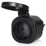 Smartwares SH4-99653 Set de Mini Enchufes para Exterior Inteligentes Negros Control Remoto y App IP44 3000W 2 Unidades