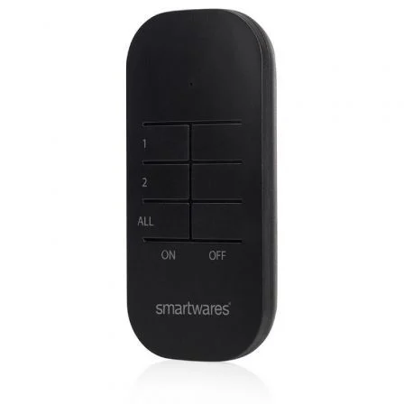 Smartwares SH4-99653 Set de Mini Enchufes para Exterior Inteligentes Negros Control Remoto y App IP44 3000W 2 Unidades