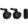 Smartwares SH4-99653 Set de Mini Enchufes para Exterior Inteligentes Negros Control Remoto y App IP44 3000W 2 Unidades