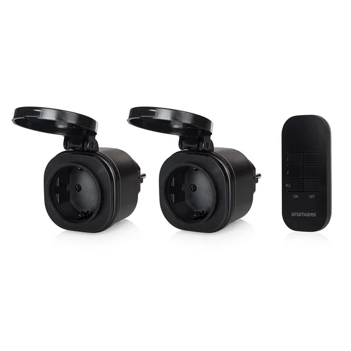 Smartwares Set de Mini Enchufes para Exterior SH4-99653 Negro Smartwares Set de Mini Enchufes para Exterior SH4-99653 Negro