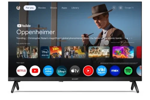 Sharp 24HF2265E Google TV 24" HD Frameless Bluetooth Sonido HDMI USB Negro