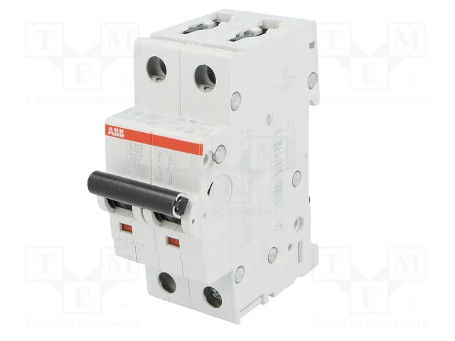 ABB S200 S202-C25 Interruptor magnetotérmico 2 polos 25A 6kA
