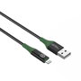 MicroConnect Cable Smart Charge MFI USB-A a Lightning 1m Negro/Verde