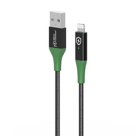 MicroConnect Cable Smart Charge MFI USB-A a Lightning 1m Negro/Verde