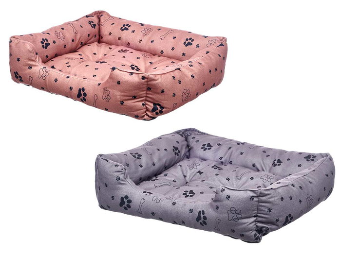 Mascow Cuna para Mascota Rectangular Gris y Marron 60x50 cm (Set de 6)