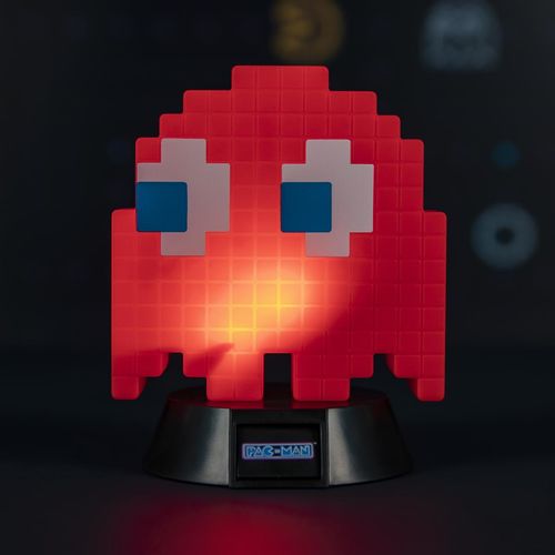 Paladone Lámpara Icon Pac-Man Blinky Fantasmita - Diseño Retro, 10 cm, Funciona con Pilas AAA