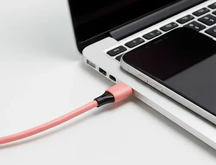 Q-connect Cable USB-C a USB-C PVC 1m Rosa