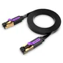 Vention ICABF Cable de red Ethernet Cat7 10 Gbps 1m, Plano, STP (Cable blindado), RJ45 Macho a Macho, Color Negro