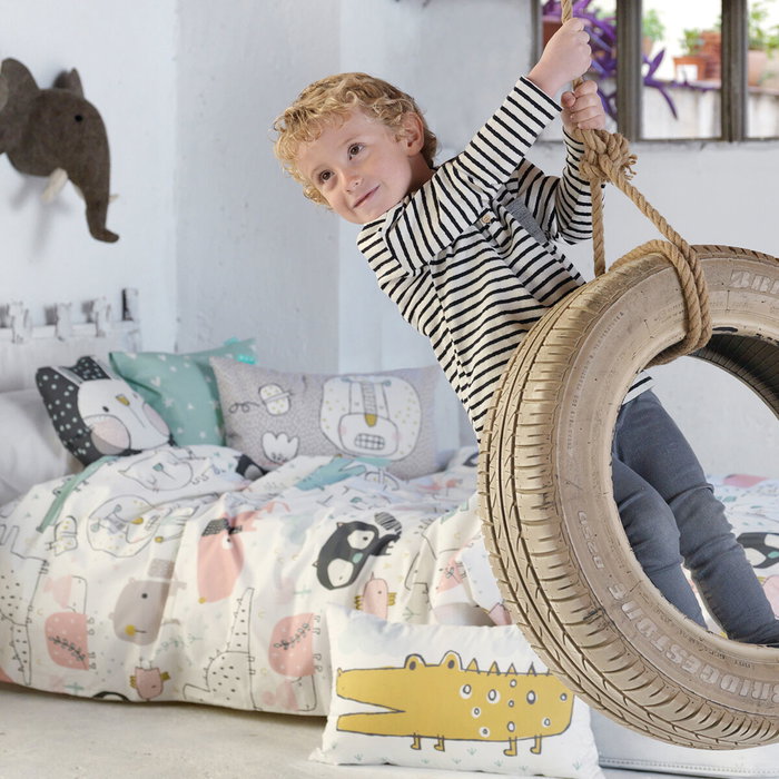 Juego de funda nórdica HappyFriday Moshi Moshi Best Buddies Multicolor Cama de 80/90 2 Piezas Juego de funda nórdica HappyFriday Moshi Moshi Best Buddies Multicolor Cama de 80/90 2 Piezas