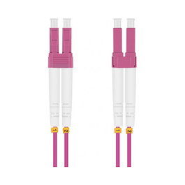 Helos Cable de patch de fibra óptica LC Multi-Mode a LC Multi-Mode 1,5 m OM4 Erikaviolett