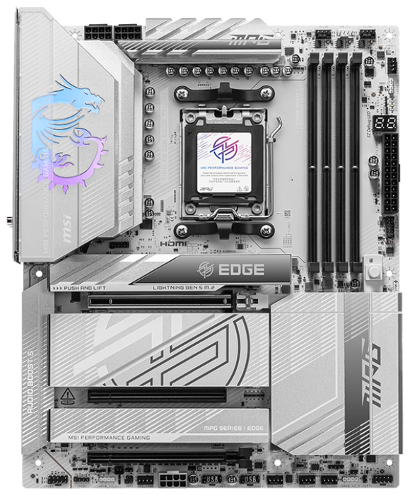 MSI MPG X870E EDGE TI WiFi Placa Base AMD X870E Zócalo AM5 ATX DDR5 Wifi 7 MSI MPG X870E EDGE TI WiFi Placa Base AMD X870E Zócalo AM5 ATX DDR5 Wifi 7