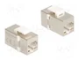 DeLOCK 90637 Módulo Keystone RJ45 a RJ45 Cat.6 FTP Plano, Plata/Blanco
