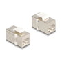 DeLOCK 90637 Módulo Keystone RJ45 a RJ45 Cat.6 FTP Plano, Plata/Blanco