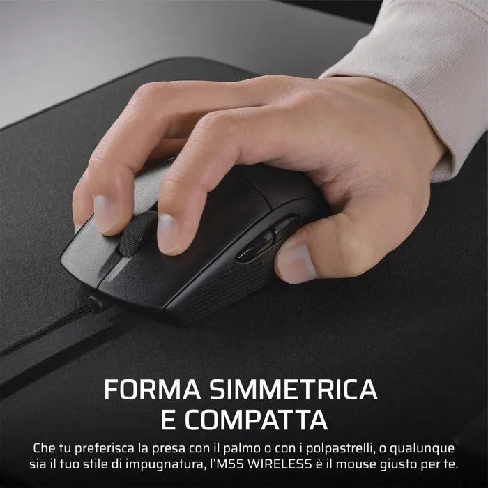 Corsair M55 Ratón Gaming Ligero 16.000 DPI Negro Corsair M55 Ratón Gaming Ligero 16.000 DPI Negro
