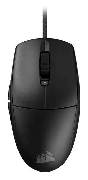 Corsair M55 Gaming CH-930F000-WW - Ratón Óptico de 16000 DPI, 55g Ligero, con Cable USB, 6 Botones Programables, para Mano Derecha, Negro